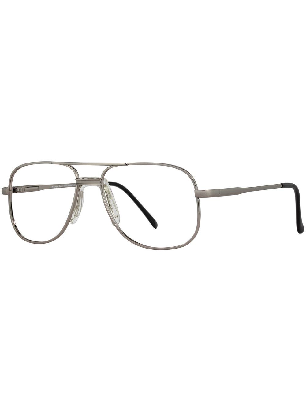 NEW Michael Ryen 156 Silver Aviator double bar Eyeglasses